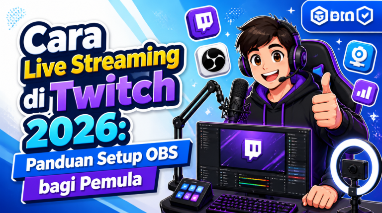 Cara Live Streaming di Twitch 2026: Panduan Setup OBS bagi Pemula