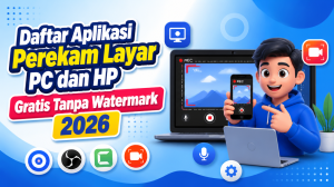 Daftar Aplikasi Perekam Layar PC dan HP Gratis Tanpa Watermark 2026